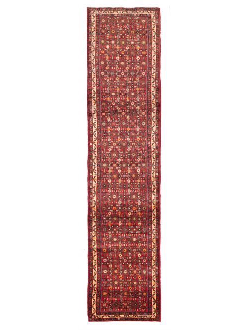 Persian Style 2'9" x 12'10" Hand-knotted Wool Runner Rug 