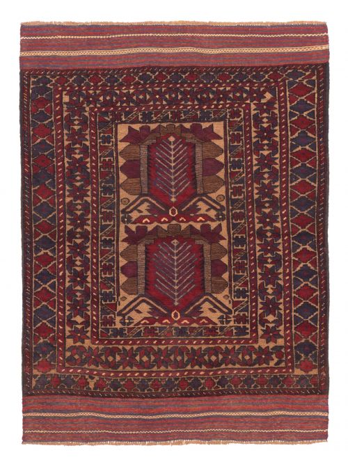 Afghan Tajik Caucasian 4'1" x 5'5" Hand-knotted Wool Rug 
