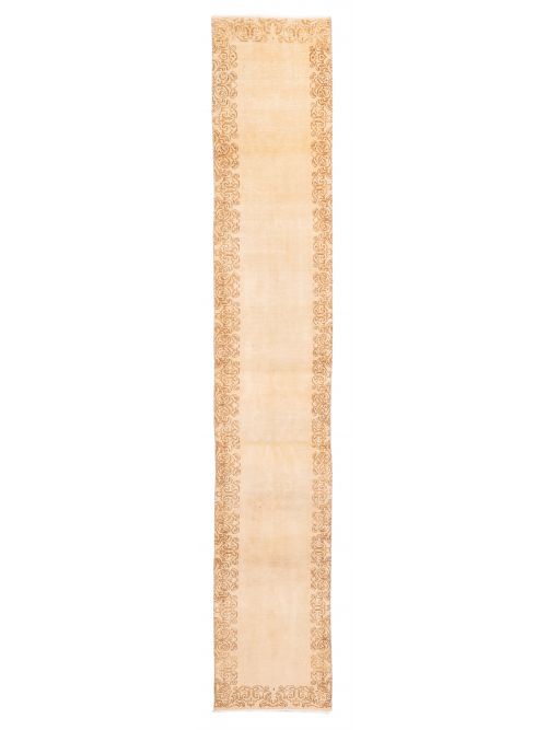 Turkish Antalya Vintage 2'5" x 15'7" Hand-knotted Wool Runner Rug 