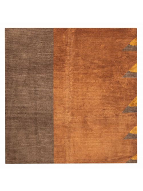 Nepal Opulence 9'11" x 10'0" Hand-knotted Viscose& Wool Rug 