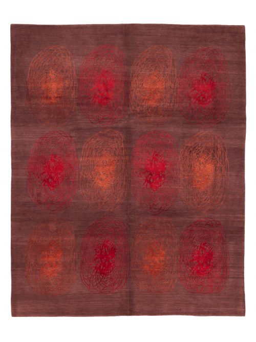 Nepal Opulence 8'1" x 9'9" Hand-knotted Silk& Wool Rug 