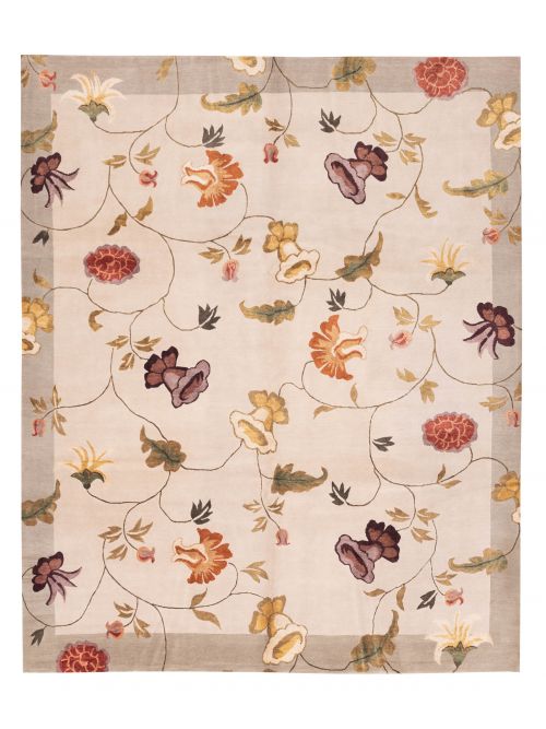 Nepal Opulence 8'1" x 9'9" Hand-knotted Silk& Wool Rug 