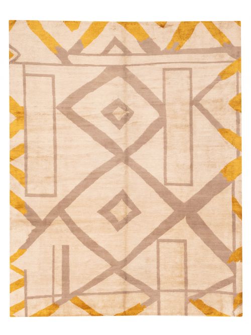 Nepal Opulence 8'0" x 9'10" Hand-knotted Silk& Wool Rug 