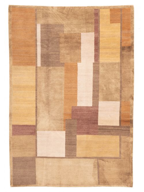 Nepal Opulence 6'0" x 8'9" Hand-knotted Silk& Wool Rug 