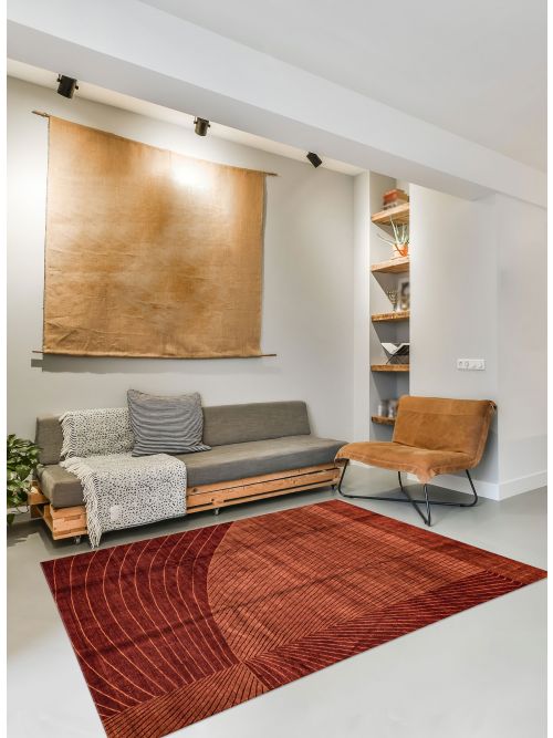 Nepal Opulence 8'0" x 9'11" Hand-knotted Silk& Wool Rug 