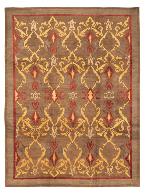 Nepal Opulence 9'1" x 11'11" Hand-knotted Silk& Wool Rug 