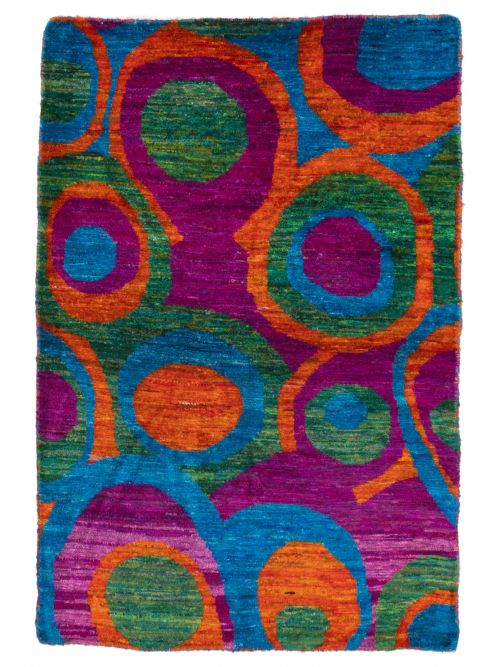 Nepal Opulence 3'11" x 6'0" Hand-knotted Silk Rug 
