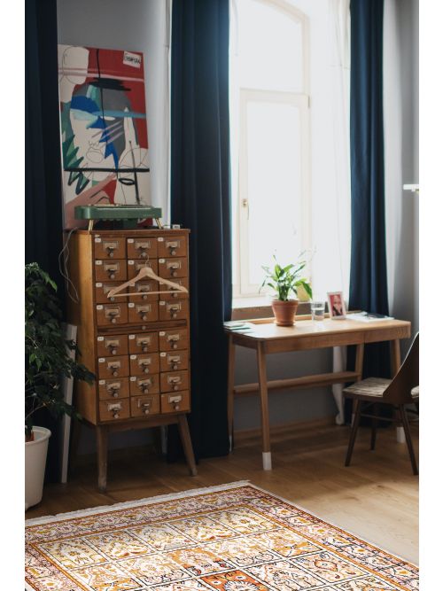Indian Kashmir 4'11" x 6'8" Hand-knotted Viscose Rug 