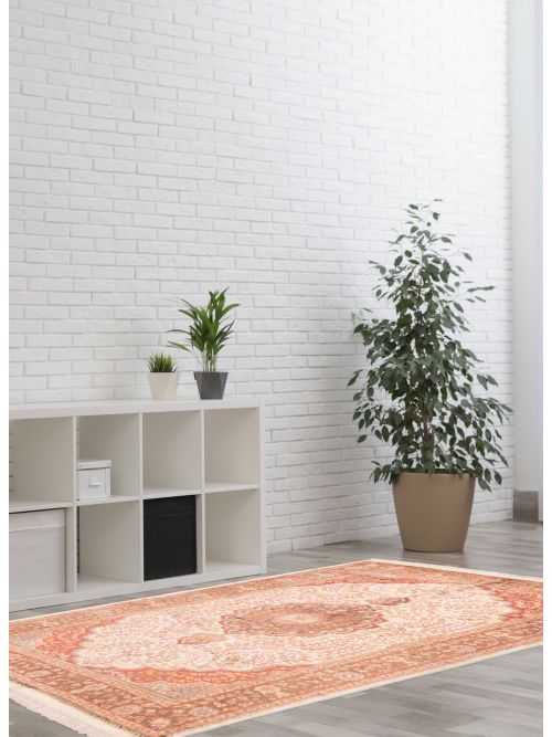 Indian Kashmir 4'0" x 6'7" Hand-knotted Viscose Rug 