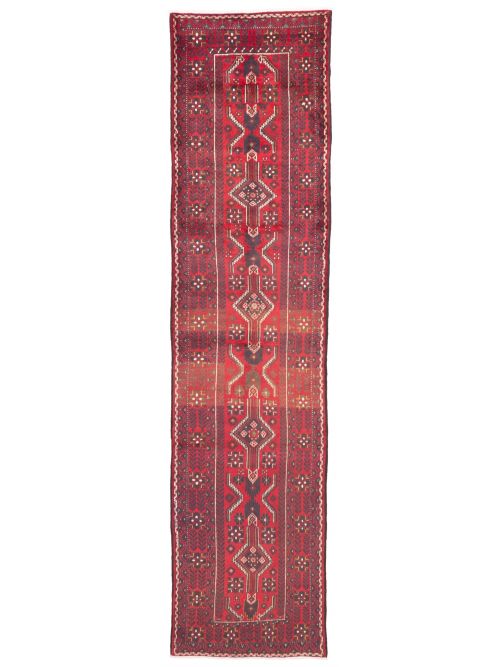 Persian Style 3'1" x 12'8" Hand-knotted Wool Runner Rug 