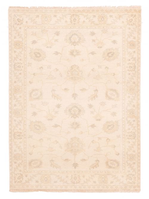 Indian Finest Oushak 4'2" x 5'11" Hand-knotted Wool Rug 