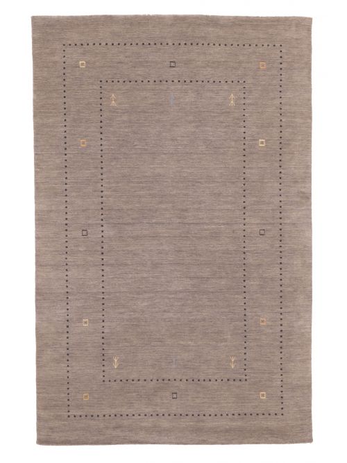 Indian Indo Gabbeh 5'0" x 7'11" Hand Loomed Wool Rug 