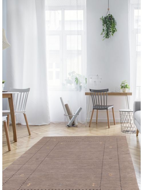 Indian Indo Gabbeh 5'0" x 7'11" Hand Loomed Wool Rug 