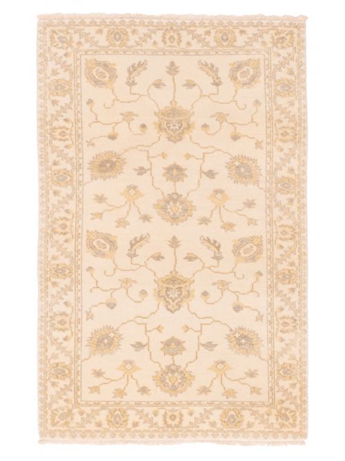 Indian Finest Oushak 3'2" x 4'11" Hand-knotted Wool Rug 