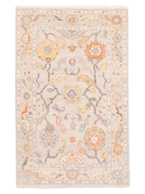 Indian Modern Oushak 3'8" x 5'7" Hand-knotted Wool Rug 
