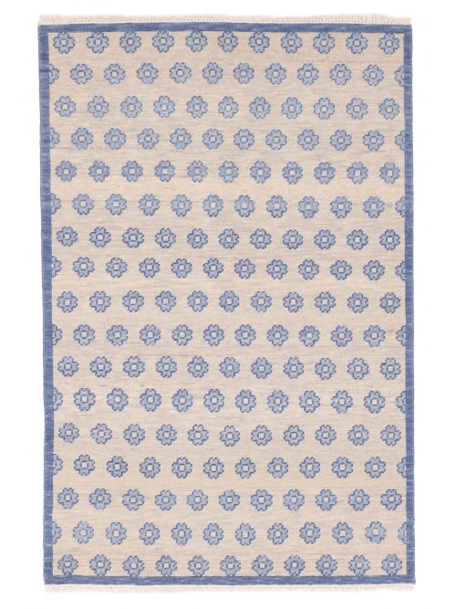 Indian Finest Oushak 4'1" x 6'1" Hand-knotted Wool Rug 
