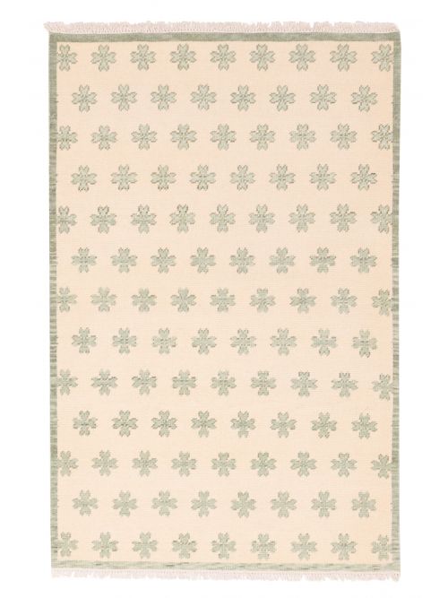Indian Finest Oushak 4'1" x 6'0" Hand-knotted Wool Rug 