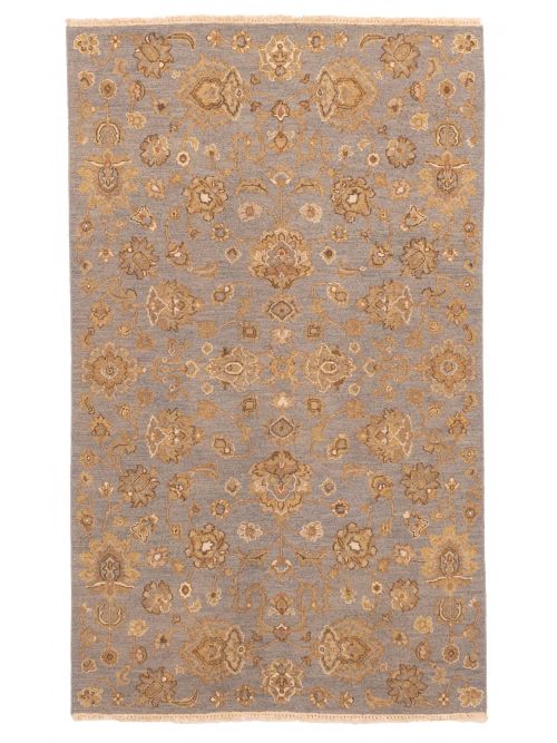 Pakistani Lahor Finest 4'9" x 7'10" Flat-Weave Wool Tapestry Kilim 