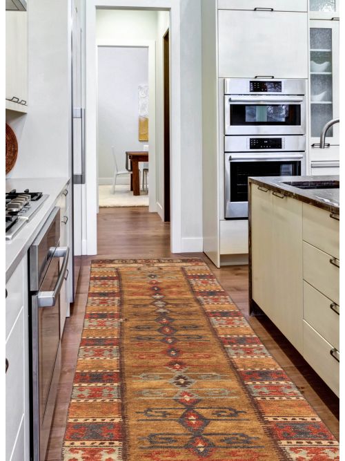 Nepal Opulence 2'6" x 11'8" Hand-knotted Wool Runner Rug 