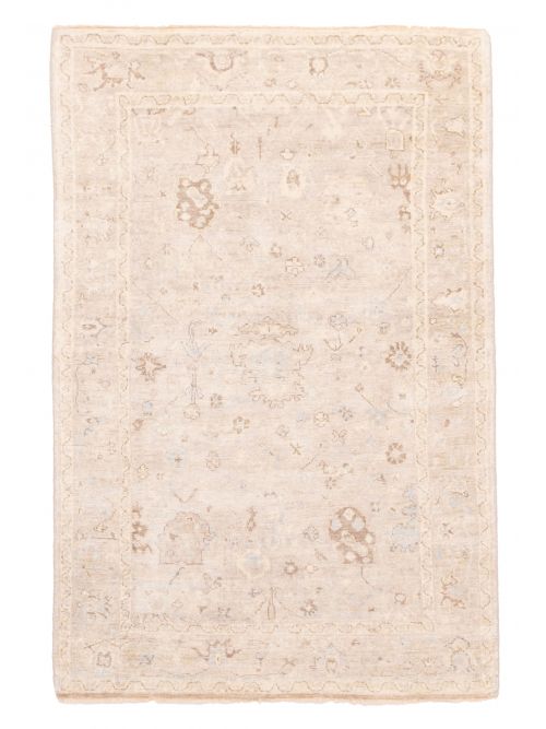 Indian Finest Oushak 3'11" x 5'10" Hand-knotted Wool Rug 