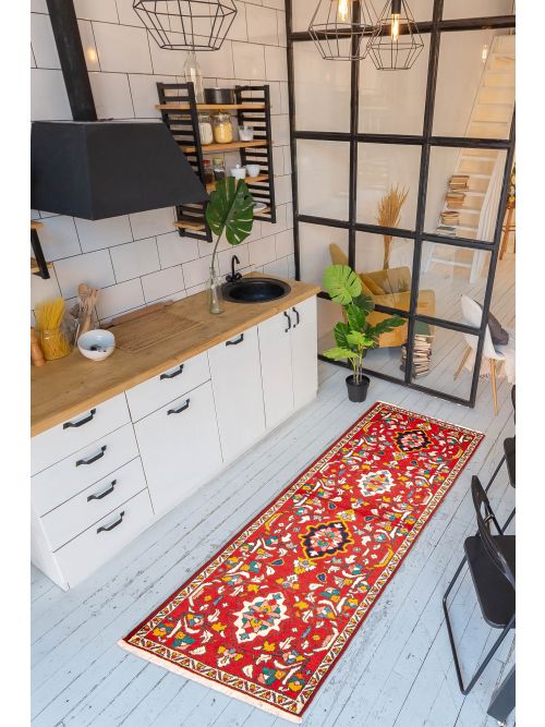 Persian Style 2'4" x 7'5" Hand-knotted Wool Runner Rug 