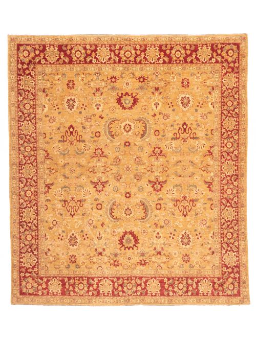 Pakistani Peshawar Oushak 13'1" x 14'3" Hand-knotted Wool Rug 