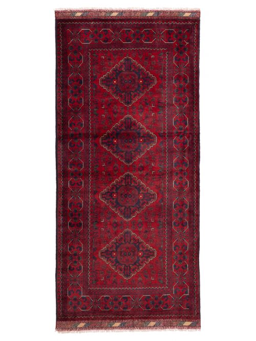 Afghan Finest Khal Mohammadi 3'1" x 7'0" Hand-knotted Wool Runner Rug 
