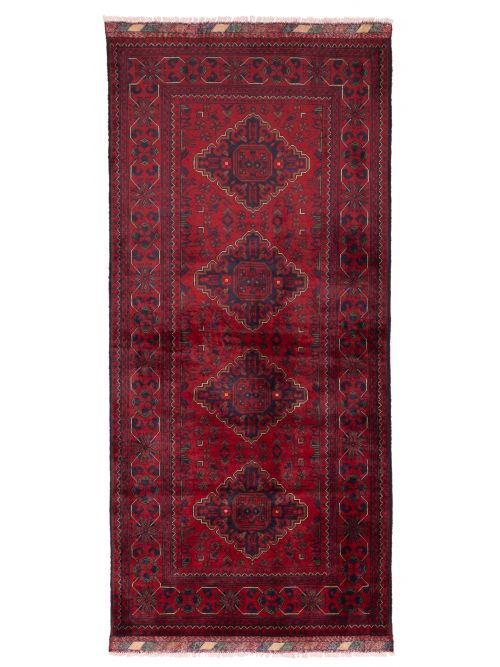 Afghan Finest Khal Mohammadi 3'1" x 6'9" Hand-knotted Wool Runner Rug 