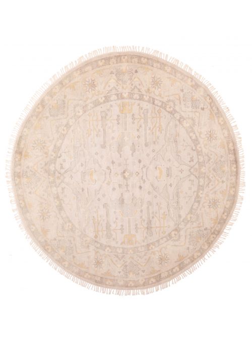 Indian Royal Oushak 9'1" x 8'9" Hand-knotted Wool Rug 