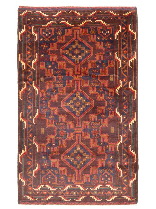 Afghan Teimani 3'10" x 6'6" Hand-knotted Wool Rug 