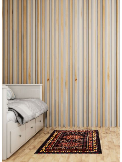 Afghan Teimani 3'11" x 6'2" Hand-knotted Wool Rug 
