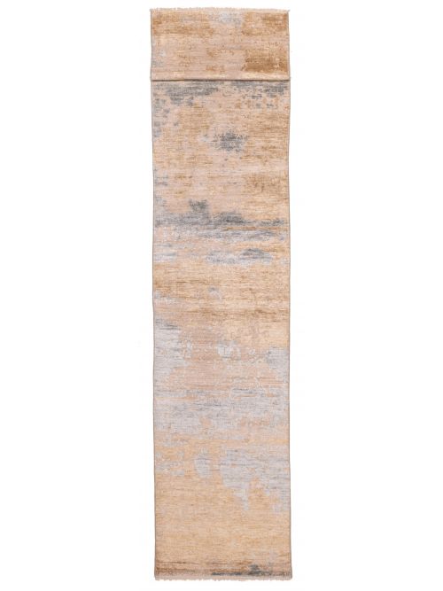 Indian Legacy 2'7" x 16'0" Hand-knotted Silk & Wool Runner Rug 