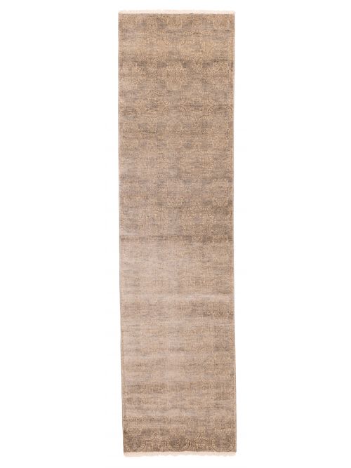 Indian Heritage 2'6" x 10'2" Hand-knotted Silk & Wool Runner Rug 