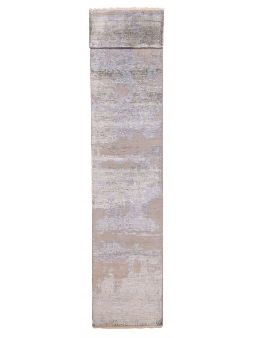 Indian Legacy 2'6" x 14'0" Hand-knotted Silk & Wool Runner Rug 