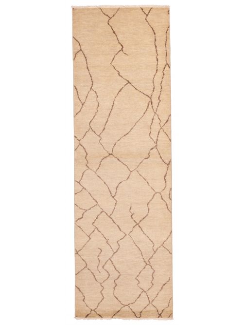 Indian Mystique 3'0" x 9'9" Hand-knotted Wool Runner Rug 