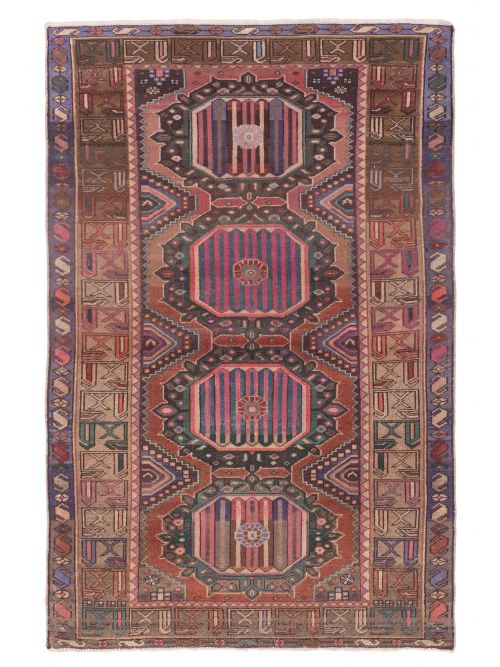 Persian Style 4'0" x 6'2" Hand-knotted Wool Rug 