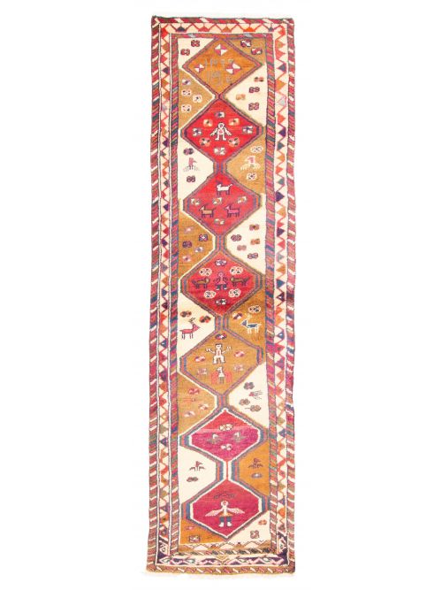 Persian Style 2'0" x 8'6" Hand-knotted Wool Runner Rug 