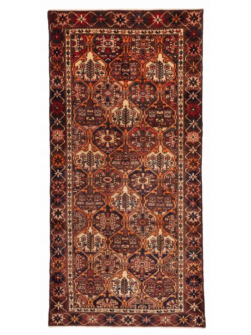 Persian Style 4'5" x 9'5" Hand-knotted Wool Rug 