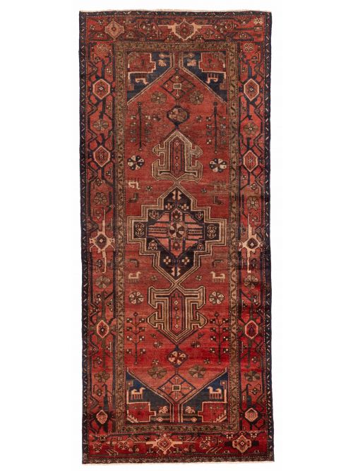 Persian Style 4'4" x 10'3" Hand-knotted Wool Rug 