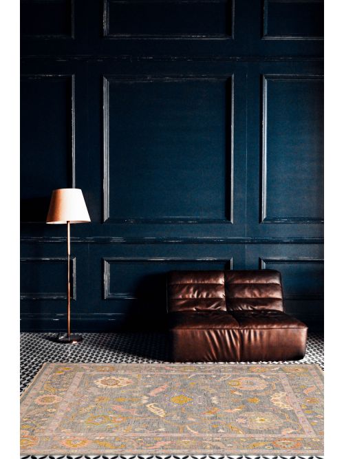 Tapis oushak moderne 7'10" x 9'10" en laine