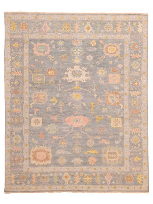 Tapis oushak moderne 7'11" x 9'9" en laine