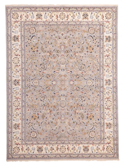 Indian Nain 9'0" x 12'2" Hand-knotted Silk & Wool Rug 