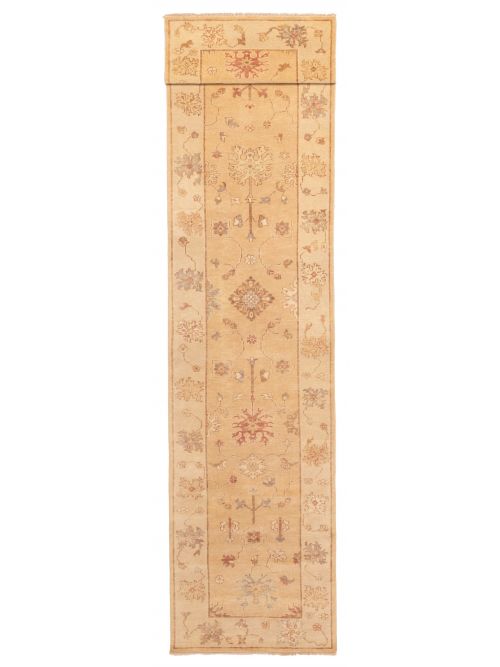 Pakistani Peshawar Oushak 3'7" x 22'6" Hand-knotted Wool Runner Rug 