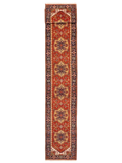 Indian Serapi Heritage 2'6" x 16'0" Hand-knotted Wool Runner Rug 