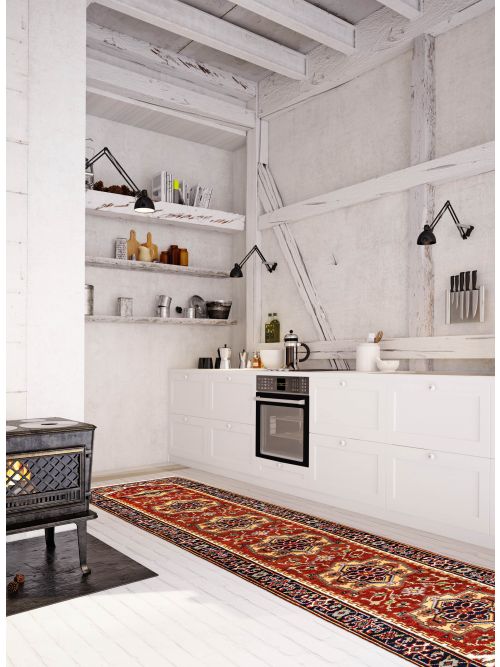 Indian Serapi Heritage 2'6" x 16'0" Hand-knotted Wool Runner Rug 