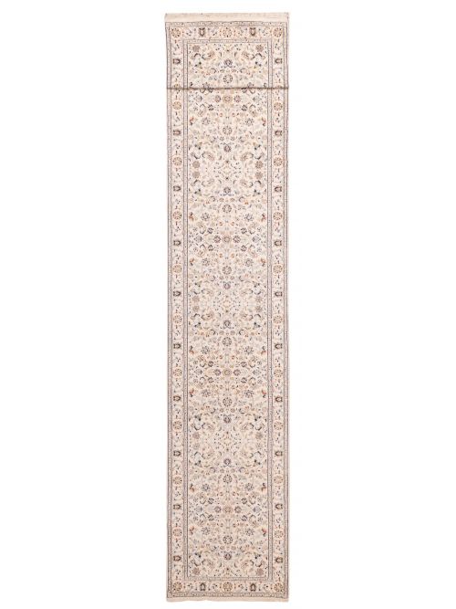Indian Nain 2'8" x 16'3" Hand-knotted Silk & Wool Runner Rug 