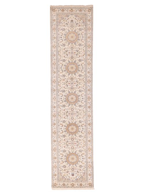 Indian Nain 2'8" x 12'2" Hand-knotted Silk & Wool Runner Rug 