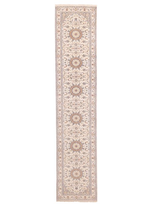 Indian Nain 2'9" x 14'3" Hand-knotted Silk & Wool Runner Rug 