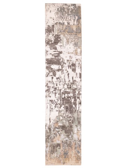 Indian Legacy 2'6" x 12'0" Hand-knotted Silk & Wool Runner Rug 