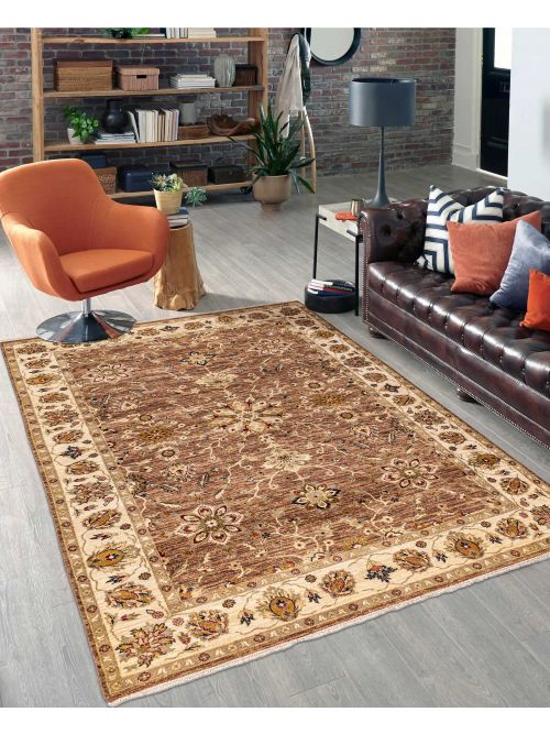 Indian Jamshidpour 5'6" x 8'1" Hand-knotted Wool Rug 